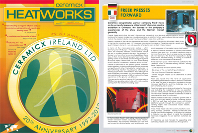 Freek in Heatworks magazine, January 2012