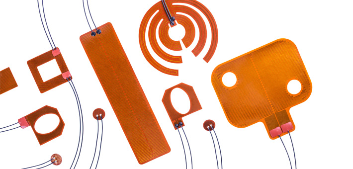 Various Polyimide (Kapton) heater shapes