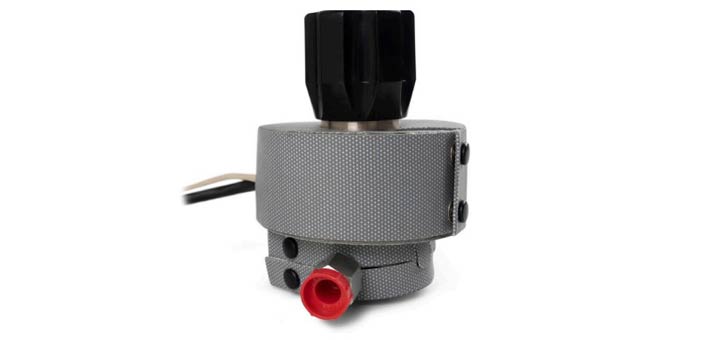 Silicone foam insulated heaters for valves and connectors