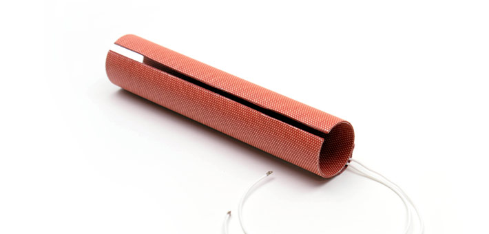 Preformed silicone heater with PTFE-leads