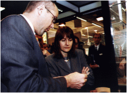 German Federal Minister Bulmahn visiting EUCOPET on Hanover fair 1999